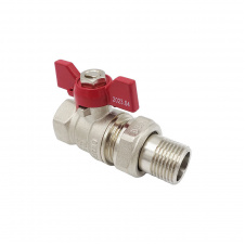 Кран-американка V&amp;G Optima 1/2" ВН прямой красная бабочка