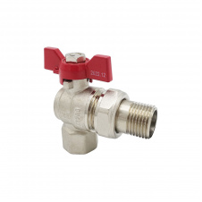 Кран-американка V&amp;G Optima 1/2" ВН угловой красная бабочка