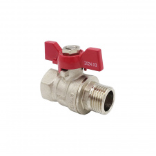 Кран шаровой V&amp;G Optima 1/2" ВН красная бабочка