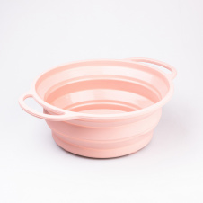 Друшляк силіконовий складаний об'ємом 2 літри TS Kitchen рожевий (HP34544P)