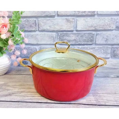 Кастрюля фритюрница 3,7 л O.M.S 10100-22-3,7л-Red Токмак