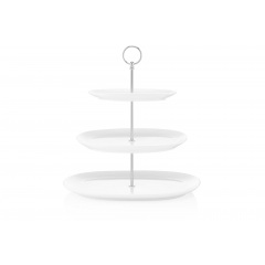 Блюдо 3-х ярусное Ardesto 32*32 см фарфор белый AR3707 Червоноград