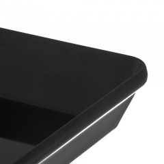 Блюдо для выкладки продуктов из меламина One Chef 30×19,5×5,5 см Черное Чернігів