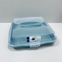 Тортівниця Dunya Plastik 30308 35х35х10 см Бірюзовий Херсон