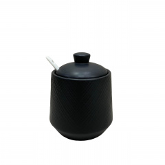 Цукорниця з ложкою Maestro MR-20001-09 h-11 см Black Білгород-Дністровський