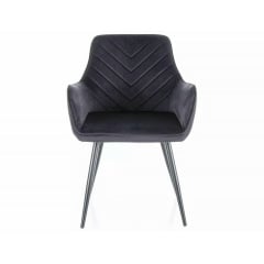 Стілець FIG VELVET чорний каркас/чорний 19 Виноградів