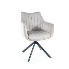 Стілець AZALIA VELVET чорний каркас/світло-сірий BL.03 Королёво