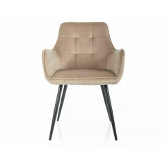Стілець LEMON VELVET чорний каркас/беж BL.28 Обухов