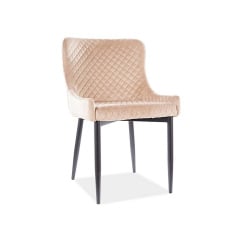 Стілець COLIN B VELVET чорний каркас/беж BL.28 Ровно