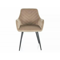 Стілець FIG VELVET чорний каркас/беж 28 Киев