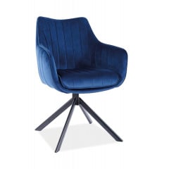 Стілець AZALIA VELVET чорний каркас/синій BL.86 Кропивницкий