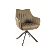 Стілець AZALIA чорний каркас/оливковий шкіра синтетична Черноморск