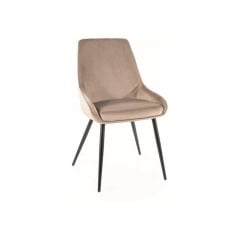 Стілець COBE VELVET чорний каркас/темний беж BL.40 Киев