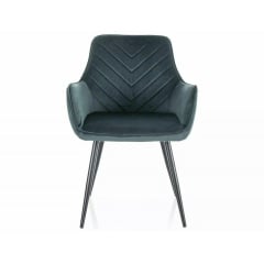 Стілець FIG VELVET чорний каркас/зелений 78 Запоріжжя