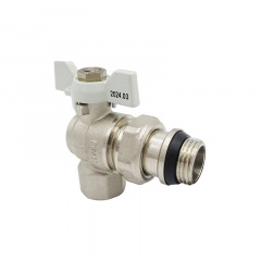Кран-американка V&amp;G Optima 1/2" ВН угловой белая бабочка Біла Церква