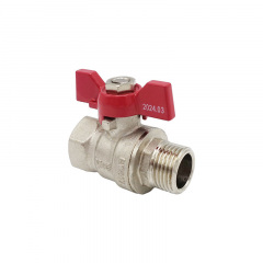 Кран шаровой V&amp;G Optima 1/2" ВН красная бабочка Дніпро