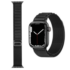 Ремінець нейлоновий до годинника SmartX Ultra / Apple Watch кріплення на 42/44/45/49 мм чорний (UR160B) Тернопіль