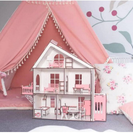 Домик кукольный на 5 комнат 46.5х37.4 см Toy Options PH218613