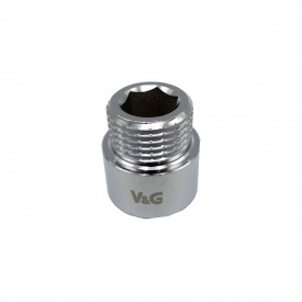Удлинитель V&amp;G 1"x10 ВН хромированный