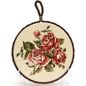 Подставка под горячую посуду Cream Rose Корейский Роза диаметр 16 см Bona DP41621