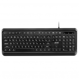 Клавиатура мембранная проводная usb 2E KS120 EN/UK black