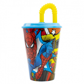 Стакан для дітей із трубочкою 430 мл Stor Spider-Man (74730)