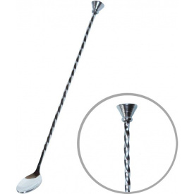 Ложка барная витая 28 см с мадлером коктейльная ложка Empire DP41191