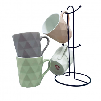 Набор чашек на стойке S&T 021-04-14 4 шт 350 мл