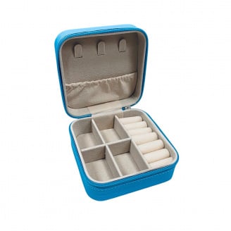 Коробочка для прикрас Stenson MT-751 9,7х9,7х4,8 см Блакитний