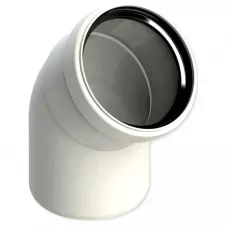 Фото - Колено коаксиальное ANTKALIP 60/100 мм ВН 45°, (TR6045C) Колено коаксиальное ANTKALIP 60/100 мм ВН 45°, (TR6045C)