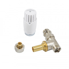 Термостатический комплект Schlosser RTL GZ 1/2"х16мм PEX прямой, головка RTL Diamant, никелированный (603200010) Київ