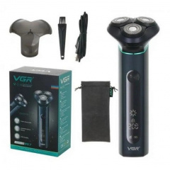 Аккумуляторная бритва VGR V-310 8825 для влажного и сухого бритья Black Житомир