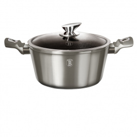 Каструля з кришкою 7,3 л Berlinger Haus Metallic Line Carbon Edition BH-1248N