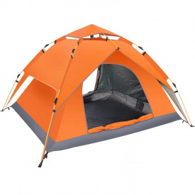 Палатка автоматическая на 2-4 человека Lugi 200*230 см двухслойная оранжевая (LU015O)