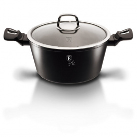 Алюмінієва каструля з кришкою 4.1 л Berlinger Haus BLACK SILVER Collection BH-1852