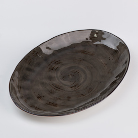 Блюдо сервировочное керамическое TS Kitchen 35*23,5 см коричневый (HP23392)