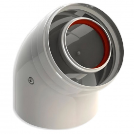 Колено коаксиальное ANTKALIP 60/100 мм ВВ 45° (TR6045M)