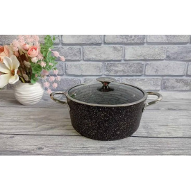 Кастрюля 7,8 л 30х13 см O.M.S 3116-30-7,8л-Black