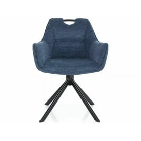Стілець REMO BREGO чорний каркас/синій 86