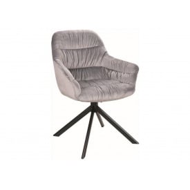 Стілець ASTORIA II VELVET чорний каркас/сірий BL.14