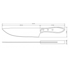 Нож для мяса Tramontina Barbecue Polywood 203 мм Красное дерево (6710922) Нова Прага