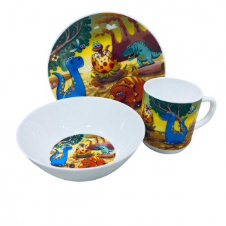 Набір дитячого посуду Украина ТД 3535-5 3 предмети Динозаврики