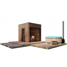 Модульна міні лазня 2,3 х2, 3м Gartensauna-17 від Thermowood Production під ключ від виробника