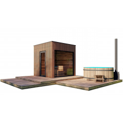 Модульна міні лазня 2,3 х2, 3м Gartensauna-17 від Thermowood Production під ключ від виробника Чернівці