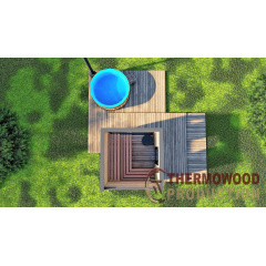 Модульна міні лазня 2,3 х2, 3м Gartensauna-17 від Thermowood Production під ключ від виробника Чернівці