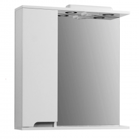 Зеркальный шкаф в ванную Van Mebles Верона 700х750 L с подсветкой, прямоугольный