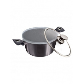 Каструля з кришкою 30 см 8 л Berlinger Haus Metallic Line Carbon Pro Edition (BH-6924)