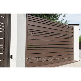 Забор ранчо прямоугольный квадратный 60мм коричневый