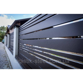 Забор ранчо прямоугольный квадратный 100мм тёмно- графитовый антрацыт