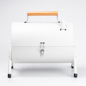 Вугільний гриль двосторонній портативний з решіткою TS Kitchen білий (HP452GBE)